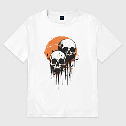 Женская футболка оверсайз Два черепка