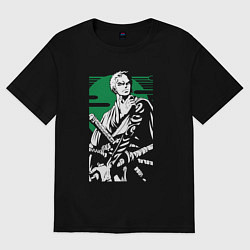 Женская футболка оверсайз Ророноа Зоро три катаны