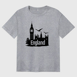 Женская футболка оверсайз Англия: величие Биг-Бена