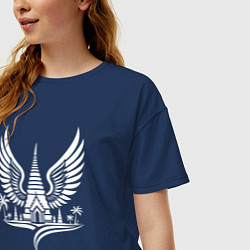 Футболка оверсайз женская Хранитель тропиков, цвет: тёмно-синий — фото 2