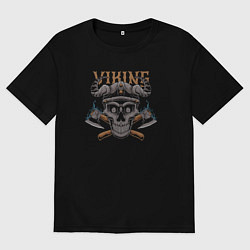 Футболка оверсайз женская Viking warrior, цвет: черный