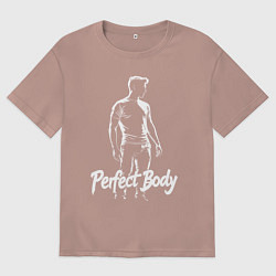 Женская футболка оверсайз Идеальное тело торс мужчины