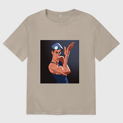 Женская футболка оверсайз Жан Клод Ван Дамм