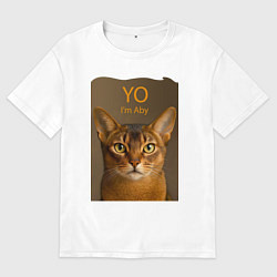 Женская футболка оверсайз Im an Abyssinian