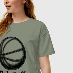 Футболка оверсайз женская Basketball готический, цвет: авокадо — фото 2