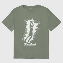 Женская футболка оверсайз Динамика слэм-данк