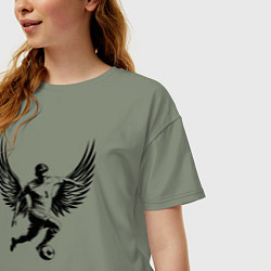 Футболка оверсайз женская Крылатый форвард, цвет: авокадо — фото 2