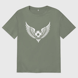 Женская футболка оверсайз Футбольный взлёт