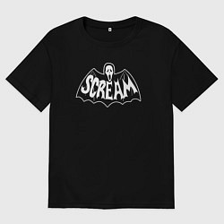 Женская футболка оверсайз Scream bat