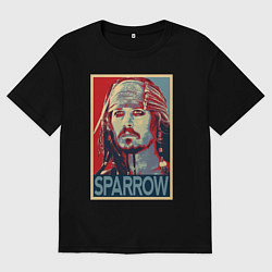 Женская футболка оверсайз Pirates of the Caribbean - Sparrow