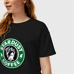 Футболка оверсайз женская Stardust coffee, цвет: черный — фото 2