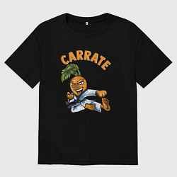 Футболка оверсайз женская Carrate, цвет: черный