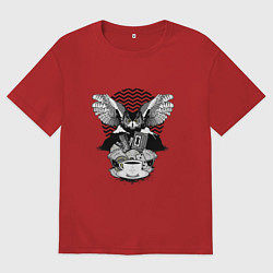 Футболка оверсайз женская Twin Peaks symbols, цвет: красный