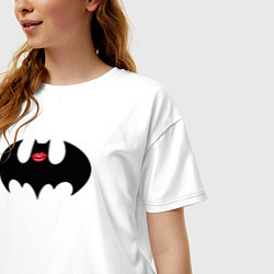Футболка оверсайз женская Губки Бэтмена, цвет: белый — фото 2