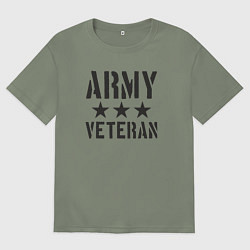 Футболка оверсайз женская Ветеран армии, цвет: авокадо