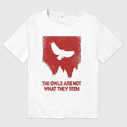 Футболка оверсайз женская The owls are not what they seem, цвет: белый