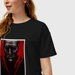 Футболка оверсайз женская Джон Крамер - Пила, цвет: черный — фото 2