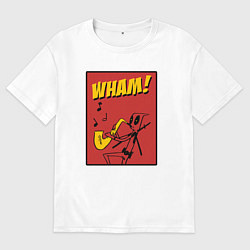 Футболка оверсайз женская Jazz Deadppol, цвет: белый