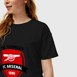 Футболка оверсайз женская FC Arsenal: The Gunners, цвет: черный — фото 2