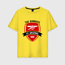 Футболка оверсайз женская FC Arsenal: The Gunners, цвет: желтый