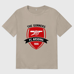 Футболка оверсайз женская FC Arsenal: The Gunners, цвет: миндальный