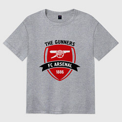 Футболка оверсайз женская FC Arsenal: The Gunners, цвет: меланж