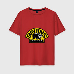 Футболка оверсайз женская HC Boston Bruins Label, цвет: красный