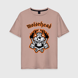 Футболка оверсайз женская Motorhead, цвет: пыльно-розовый
