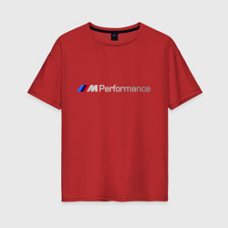 Футболка оверсайз женская BMW Performance, цвет: красный