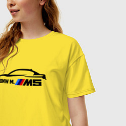 Футболка оверсайз женская BMW M5, цвет: желтый — фото 2
