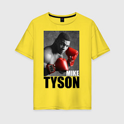 Футболка оверсайз женская Mike Tyson, цвет: желтый