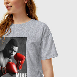 Футболка оверсайз женская Mike Tyson, цвет: меланж — фото 2