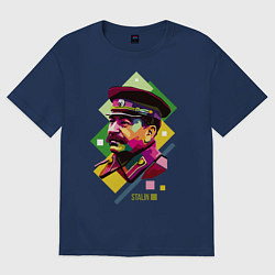 Футболка оверсайз женская Stalin Art, цвет: тёмно-синий