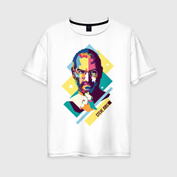 Женская футболка оверсайз Steve Jobs Art