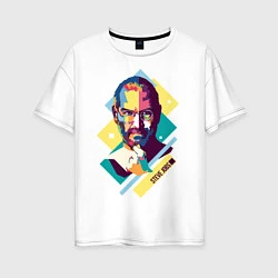 Женская футболка оверсайз Steve Jobs Art