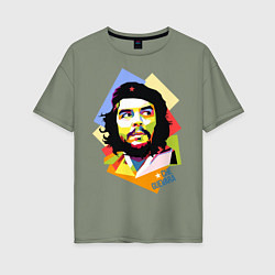 Футболка оверсайз женская Che Guevara Art, цвет: авокадо