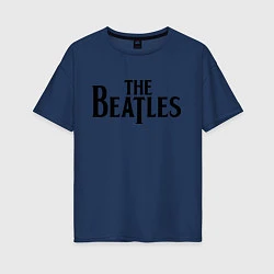 Футболка оверсайз женская The Beatles, цвет: тёмно-синий