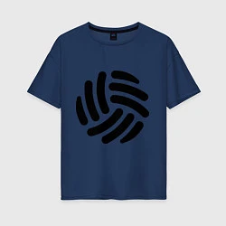 Женская футболка оверсайз Волейбольный мячик