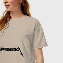 Футболка оверсайз женская Mathematica (Математика), цвет: миндальный — фото 2