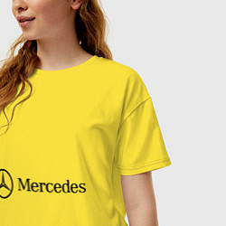 Футболка оверсайз женская Mercedes Logo, цвет: желтый — фото 2