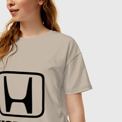 Футболка оверсайз женская Honda logo, цвет: миндальный — фото 2