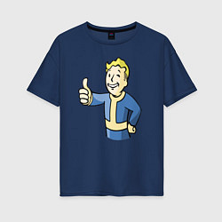 Футболка оверсайз женская Fallout vault boy, цвет: тёмно-синий