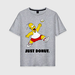 Футболка оверсайз женская Just Donut, цвет: меланж