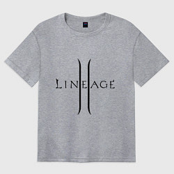 Футболка оверсайз женская Lineage logo, цвет: меланж
