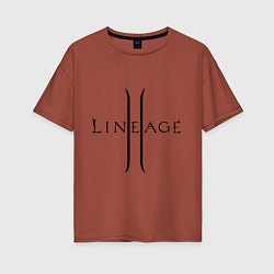 Футболка оверсайз женская Lineage logo, цвет: кирпичный