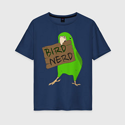 Женская футболка оверсайз Bird Nerd