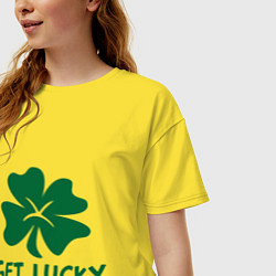 Футболка оверсайз женская Get lucky, цвет: желтый — фото 2