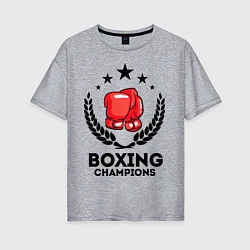 Женская футболка оверсайз Boxing Champions