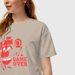 Футболка оверсайз женская Freddy Game Over, цвет: миндальный — фото 2