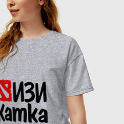 Футболка оверсайз женская Изи катка, цвет: меланж — фото 2